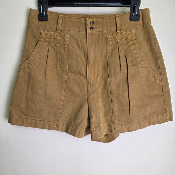 Universal Thread Pleated Cotton Shorts Tan Size 6 - Picture 2 of 7